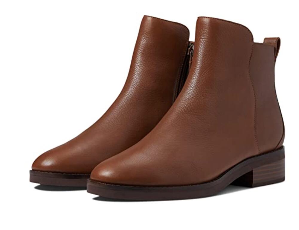 Cole Haan Womens River Chelsea Bootie Size 6 Brown Leather Waterproof Boots NIB